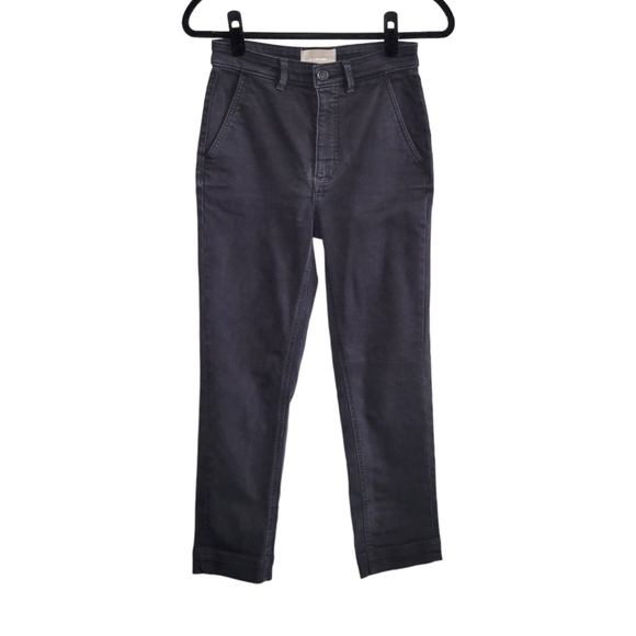 Everlane The Slim-Leg Crop High-Rise Denim Jeans Washed Black Women's Size 2 - Picture 3 of 10
